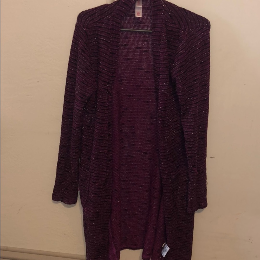 Dark purple kids cardigan size 6/6X
